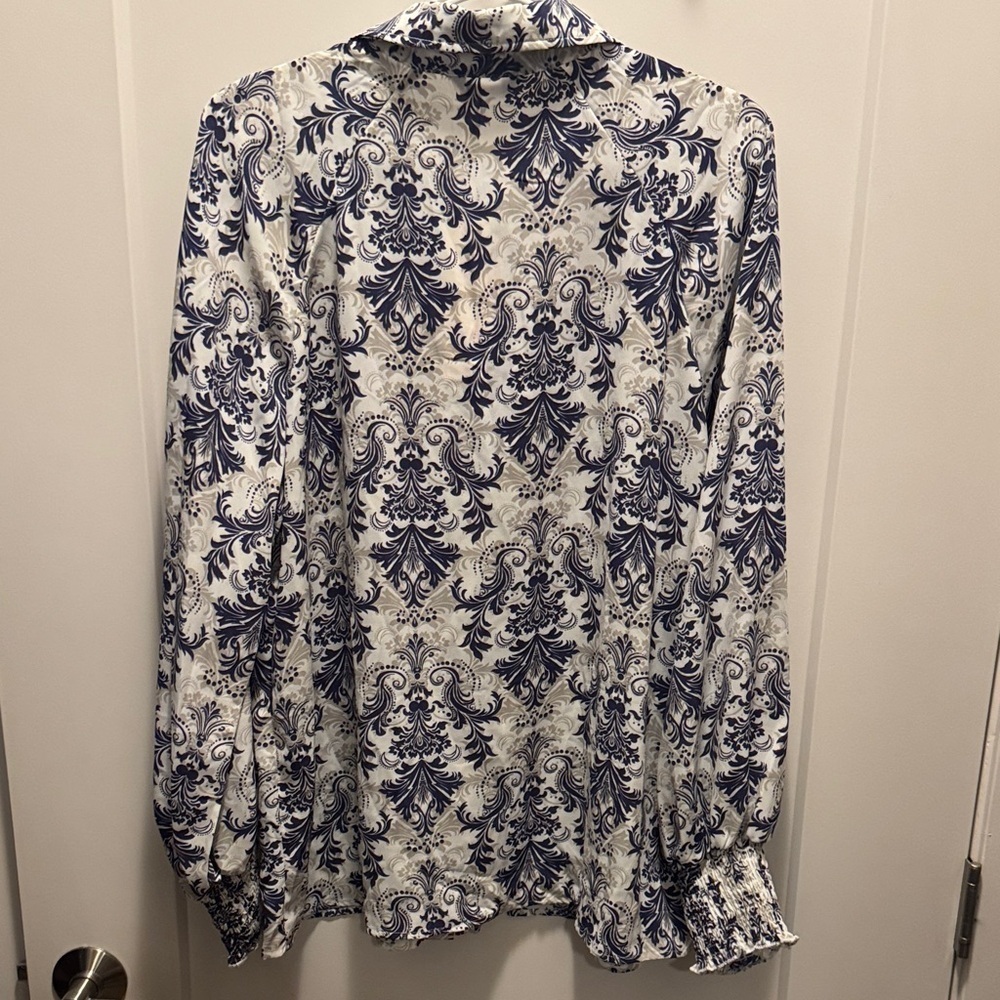 🆕 Dokotoo Beautiful Patterned  Button Down Blouse. XL. Brand NWT!!💥💥 - Picture 4 of 5